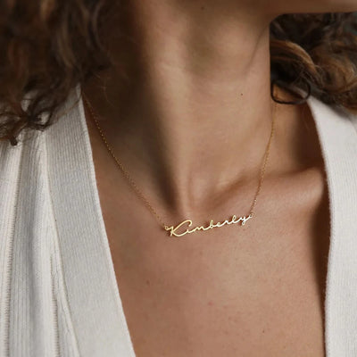 Women's Name Pendant Chain Necklace