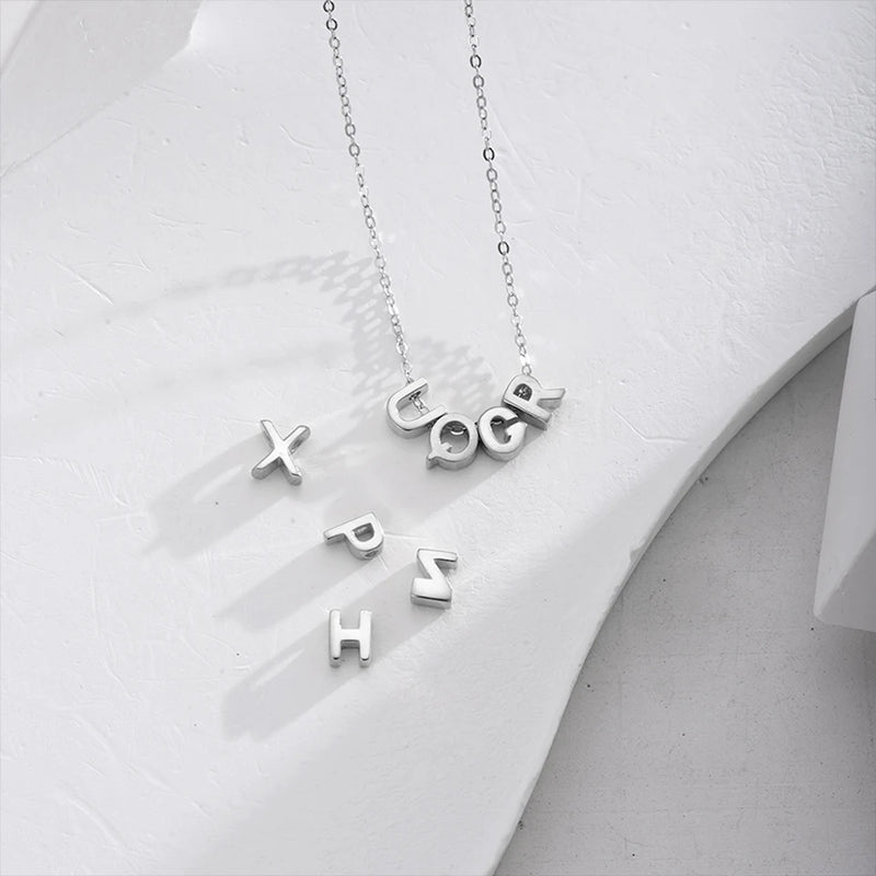 eManco Personalized Ladies Chain DIY Stainless Steel Alphanumeric Necklace Customized Fashion Jewelry Factory direct sale