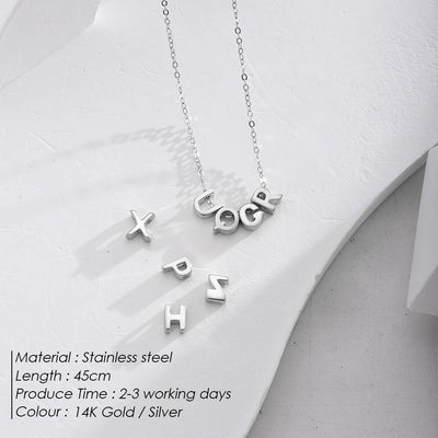 eManco Personalized Ladies Chain DIY Stainless Steel Alphanumeric Necklace Customized Fashion Jewelry Factory direct sale