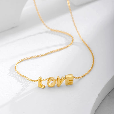 eManco Personalized Ladies Chain DIY Stainless Steel Alphanumeric Necklace Customized Fashion Jewelry Factory direct sale